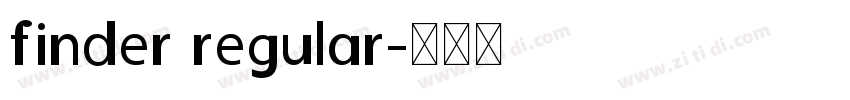 finder regular字体转换